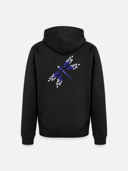 Libellule - Veste à capuche bio Premium Unisexe - noir