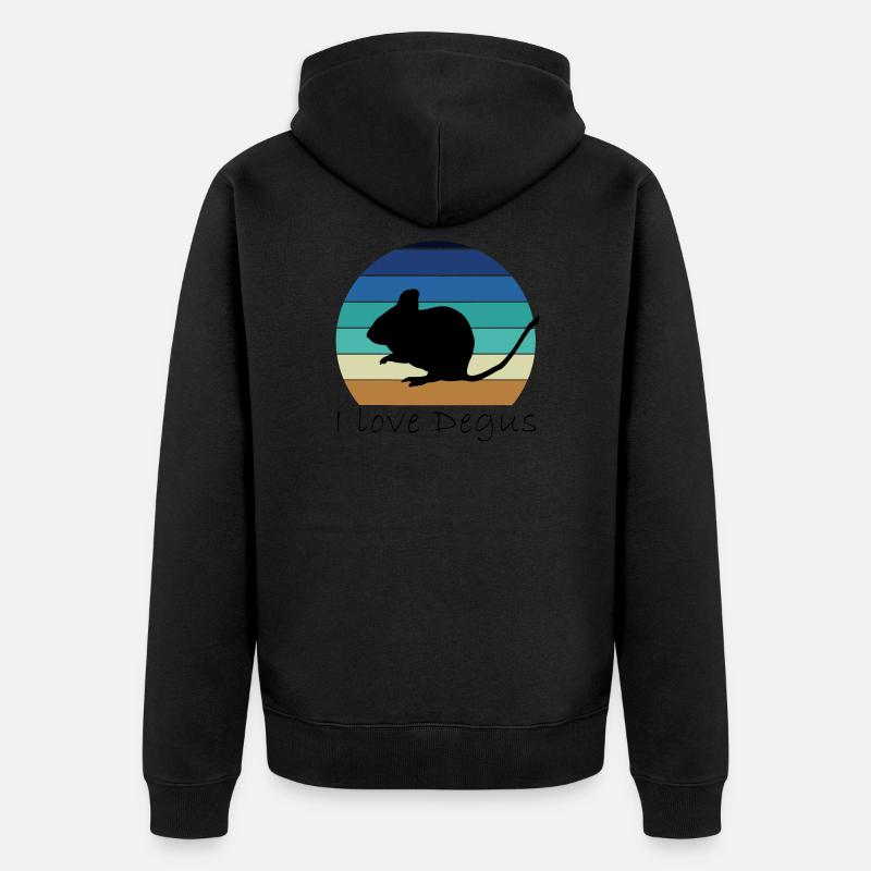 Amour Degu - Veste à capuche bio Premium Unisexe - noir