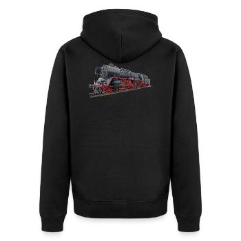 Steam locomotive 03 1010 - Unisex Premium Organic Zip Hoodie - black - Back - Nico (187cm)