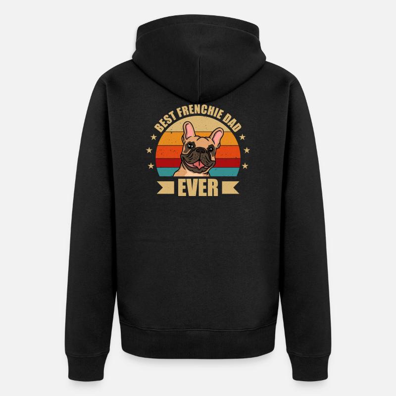 MEILLEUR FRENCHIE PAPA - Veste à capuche bio Premium Unisexe - noir