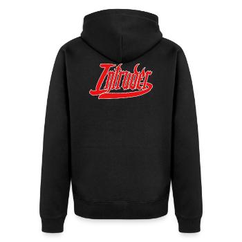 intruder hacker intruder clan sticker computer - Unisex Premium Organic Zip Hoodie - black - Back - Nico (187cm)