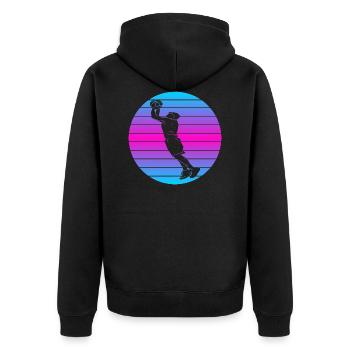 Basketball Basketball Retro Basketball Amateurs de Basketball - Veste à capuche bio Premium Unisexe - noir - Dos - Nico (187cm)