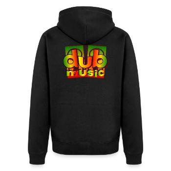 musique dub reggae - Veste à capuche bio Premium Unisexe - noir - Dos - Nico (187cm)