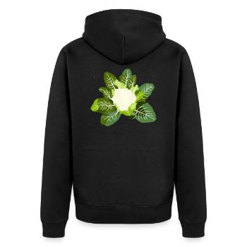 Choux Fleur Légume Jardin Potager - Veste à capuche bio Premium Unisexe - noir - Dos - Nico (187cm)