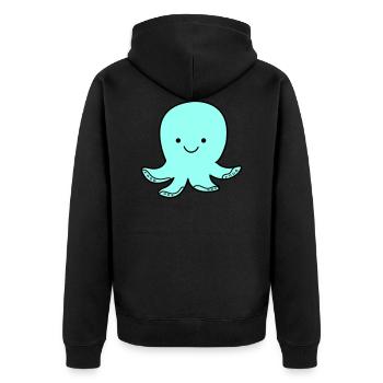 Sourire de poulpe - Veste à capuche bio Premium Unisexe - noir - Dos - Nico (187cm)