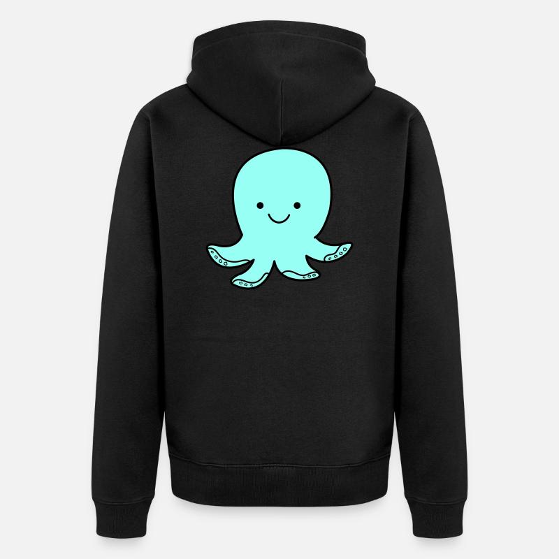 Sourire de poulpe - Veste à capuche bio Premium Unisexe - noir