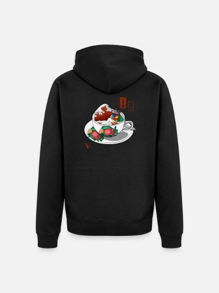 Frisian Tea Wave - Unisex Premium Organic Zip Hoodie - black