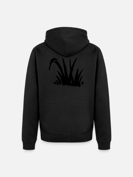 Grass bush - Unisex Premium Organic Zip Hoodie - black