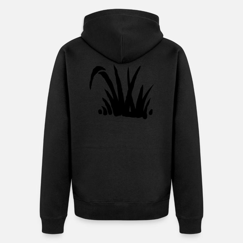 Buisson d’herbe - Veste à capuche bio Premium Unisexe - noir