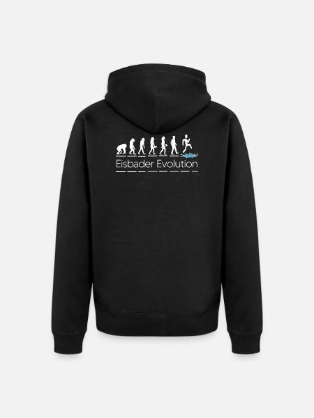 eisbader winterschwimmen evolution eiswasser - Unisex Premium Bio Zip Hoodie - Schwarz