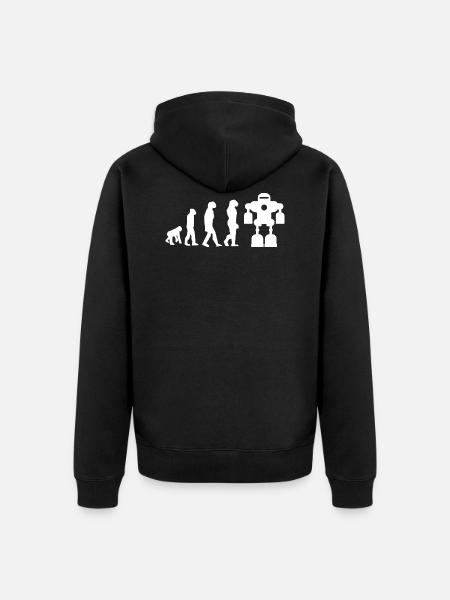 évolution robot - Veste à capuche bio Premium Unisexe - noir