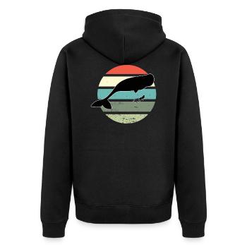 Plongeurs Plongée Plongée Rétro Snorkeler - Veste à capuche bio Premium Unisexe - noir - Dos - Nico (187cm)