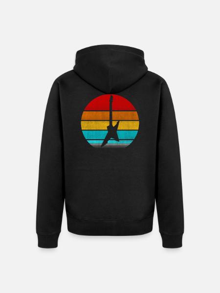 Elektrogitarre - Unisex Premium Bio Zip Hoodie - Schwarz