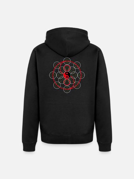 Illustration for spirituality - Unisex Premium Organic Zip Hoodie - black