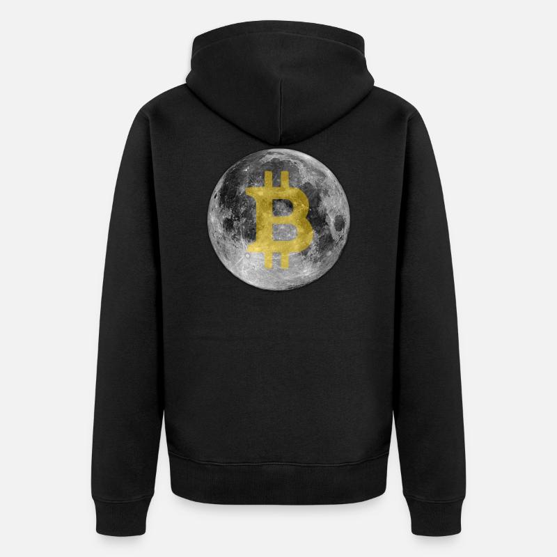 Bitcoin Lune - Veste à capuche bio Premium Unisexe - noir