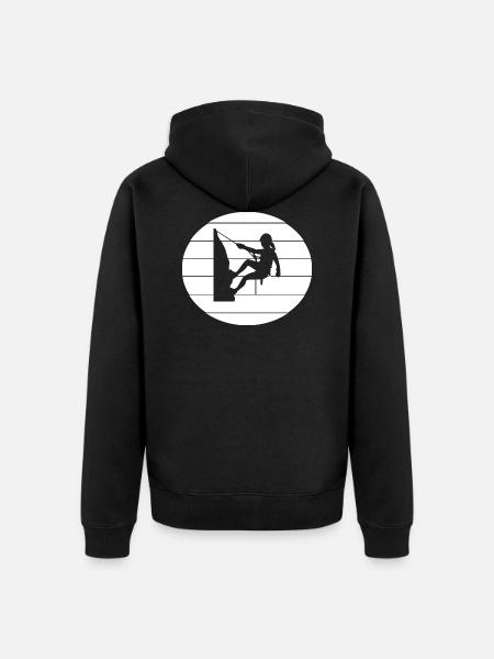 Bouldering Climbing Climbing - Unisex Premium Organic Zip Hoodie - black