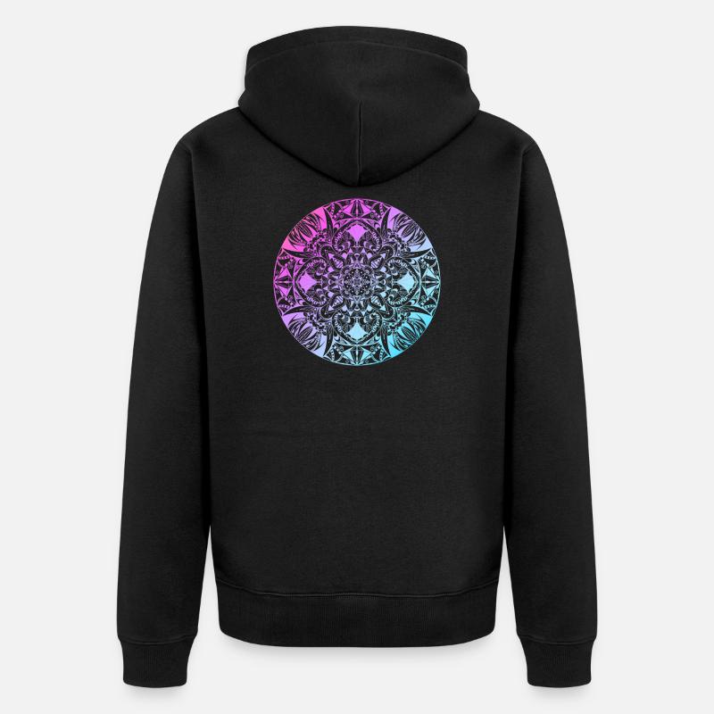 Mandala - Veste à capuche bio Premium Unisexe - noir