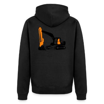 Excavatrice - Veste à capuche bio Premium Unisexe - noir - Dos - Nico (187cm)