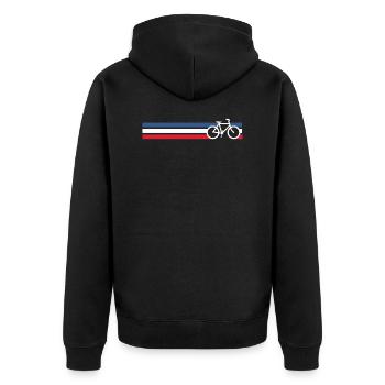 bicyclette vélo de course nationale de France - Veste à capuche bio Premium Unisexe - noir - Dos - Nico (187cm)
