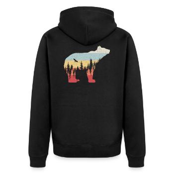 Ours - Veste à capuche bio Premium Unisexe - noir - Dos - Nico (187cm)