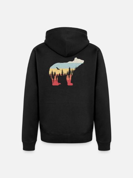 Ours - Veste à capuche bio Premium Unisexe - noir