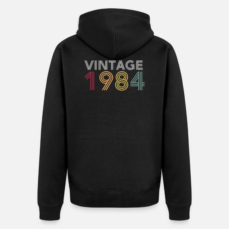 Millésime 1984 - Veste à capuche bio Premium Unisexe - noir