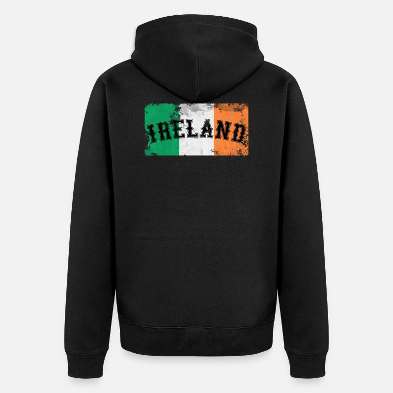 Irlande - Drapeau de l’Irlande - Veste à capuche bio Premium Unisexe - noir
