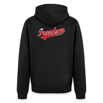 liberté gratuit autocollant de chemise casquette casquette - Veste à capuche bio Premium Unisexe - noir - Dos - Nico (187cm)