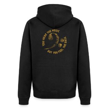 Écoutez la musique et sentez la basse - Veste à capuche bio Premium Unisexe - noir - Dos - Nico (187cm)