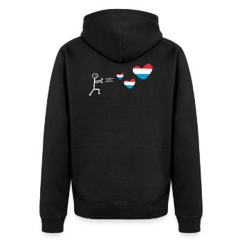 pays-bas hollande amour hollandais oranje néerlandais - Veste à capuche bio Premium Unisexe - noir - Dos - Nico (187cm)