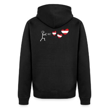 Vienne Autriche Salzbourg Autriche Autriche amour - Veste à capuche bio Premium Unisexe - noir - Dos - Nico (187cm)