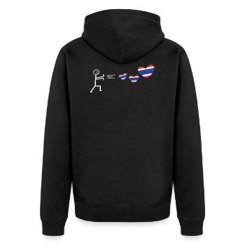 thaïlande thai love bangkok baht thaïlande drapeau - Veste à capuche bio Premium Unisexe - noir - Dos - Nico (187cm)