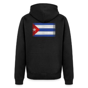 coeur amour cuba cuban drapeau cubain style cubain - Veste à capuche bio Premium Unisexe - noir - Dos - Nico (187cm)