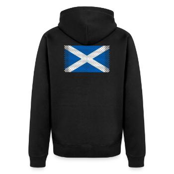 herz schottland dudelsack schotte scotland - Unisex Premium Bio Zip Hoodie - Schwarz - Hinten - Nico (187cm)