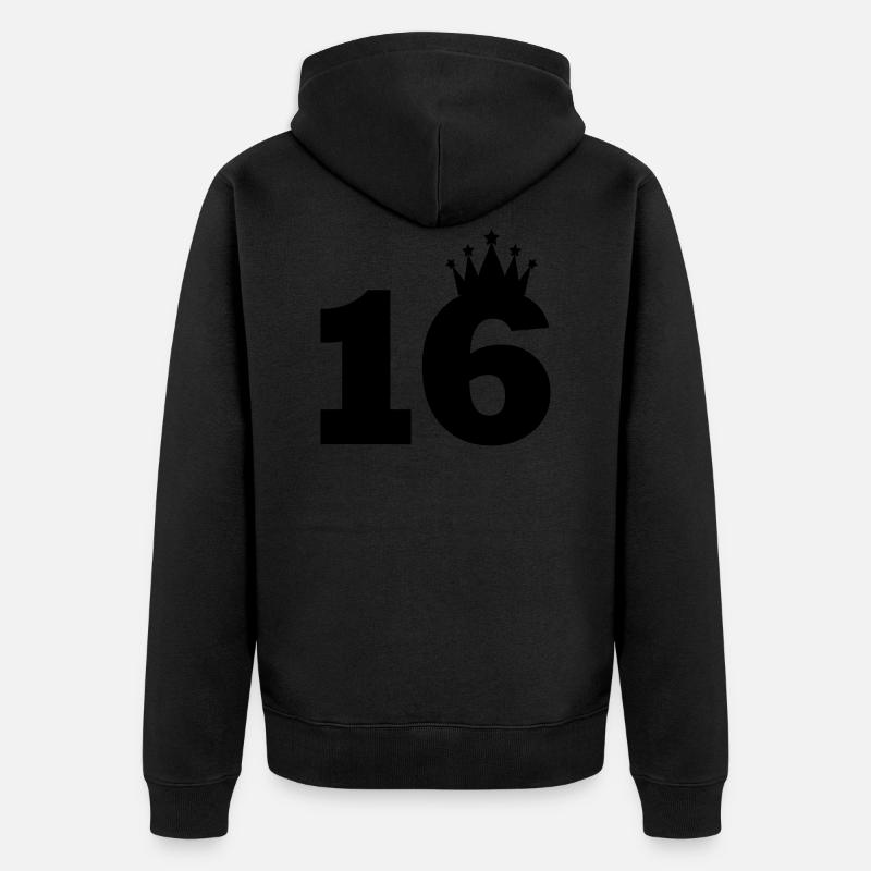 16 couronnes - Veste à capuche bio Premium Unisexe - noir