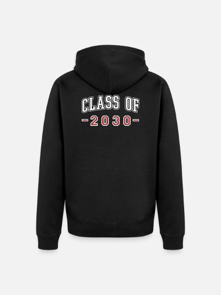 Cool Class Of 2030 T-Shirt - Unisex Premium Organic Zip Hoodie - black