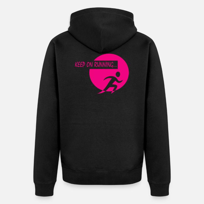 Marathon Running Run jogging - Veste à capuche bio Premium Unisexe - noir