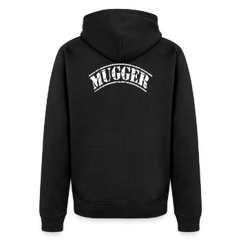 bandit agresseur voleur ghetto gangster combat de rue - Veste à capuche bio Premium Unisexe - noir - Dos - Nico (187cm)