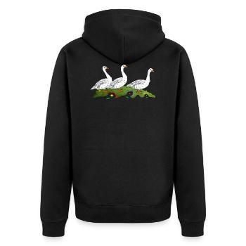 Oies - Veste à capuche bio Premium Unisexe - noir - Dos - Nico (187cm)