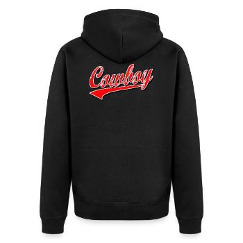 country cowboy western rodéo indien équitation cheval - Veste à capuche bio Premium Unisexe - noir - Dos - Nico (187cm)