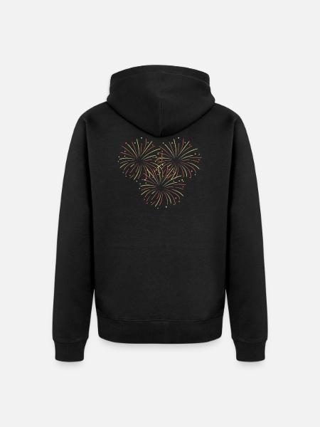 Celebration, Feuerwerk, feiern, party, tanzen - Unisex Premium Bio Zip Hoodie - Schwarz