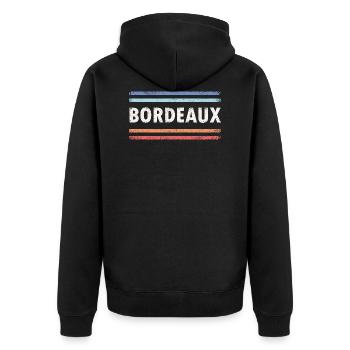 Bordeaux - Veste à capuche bio Premium Unisexe - noir - Dos - Nico (187cm)