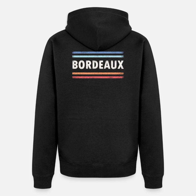 Bordeaux - Veste à capuche bio Premium Unisexe - noir