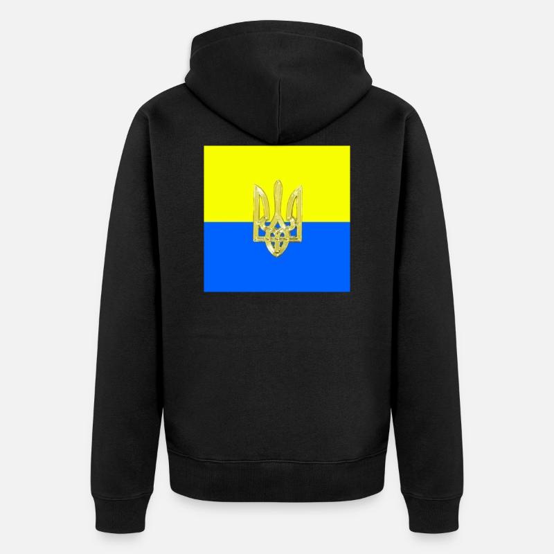 Ukraine - Veste à capuche bio Premium Unisexe - noir