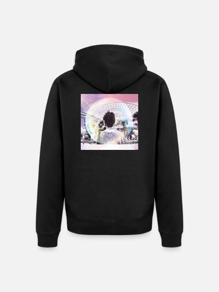 Mädchen im Einkaufszentrum - Unisex Premium Bio Zip Hoodie - Schwarz