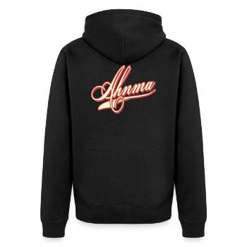 ahnma digga diggah hip hop old school rap street - Veste à capuche bio Premium Unisexe - noir - Dos - Nico (187cm)