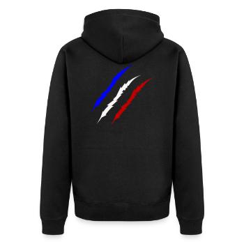 Griffes France - Veste à capuche bio Premium Unisexe - noir - Dos - Nico (187cm)