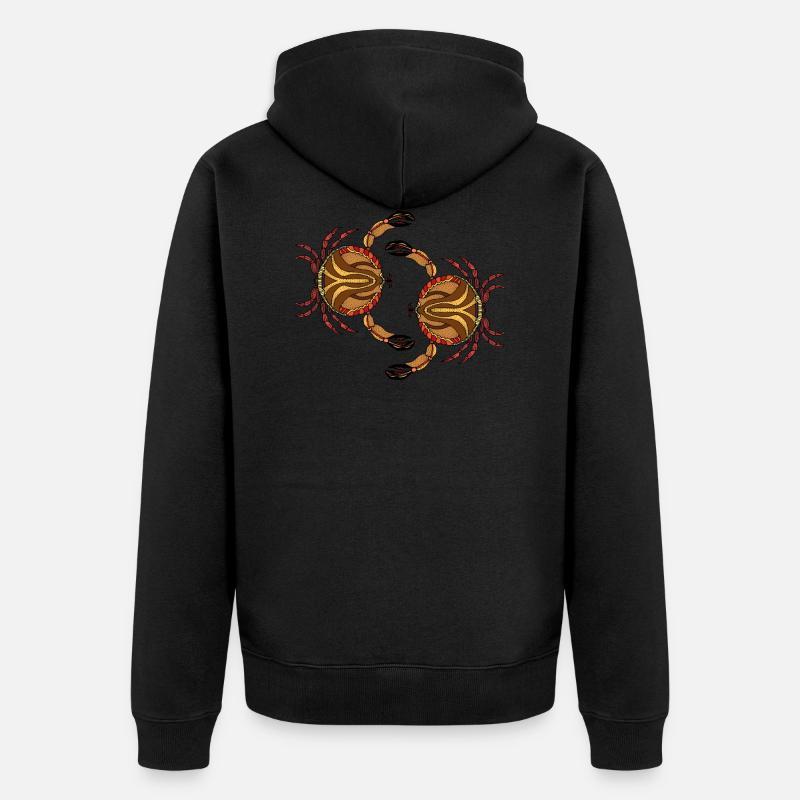 Crabes - Veste à capuche bio Premium Unisexe - noir