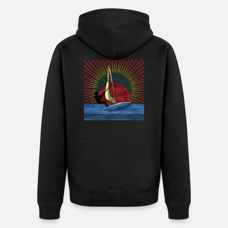 Planche à voile - Veste à capuche bio Premium Unisexe - noir