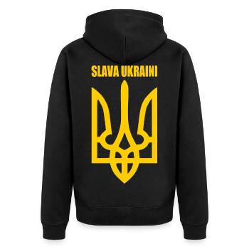 Slava ukraini - Veste à capuche bio Premium Unisexe - noir - Dos - Nico (187cm)